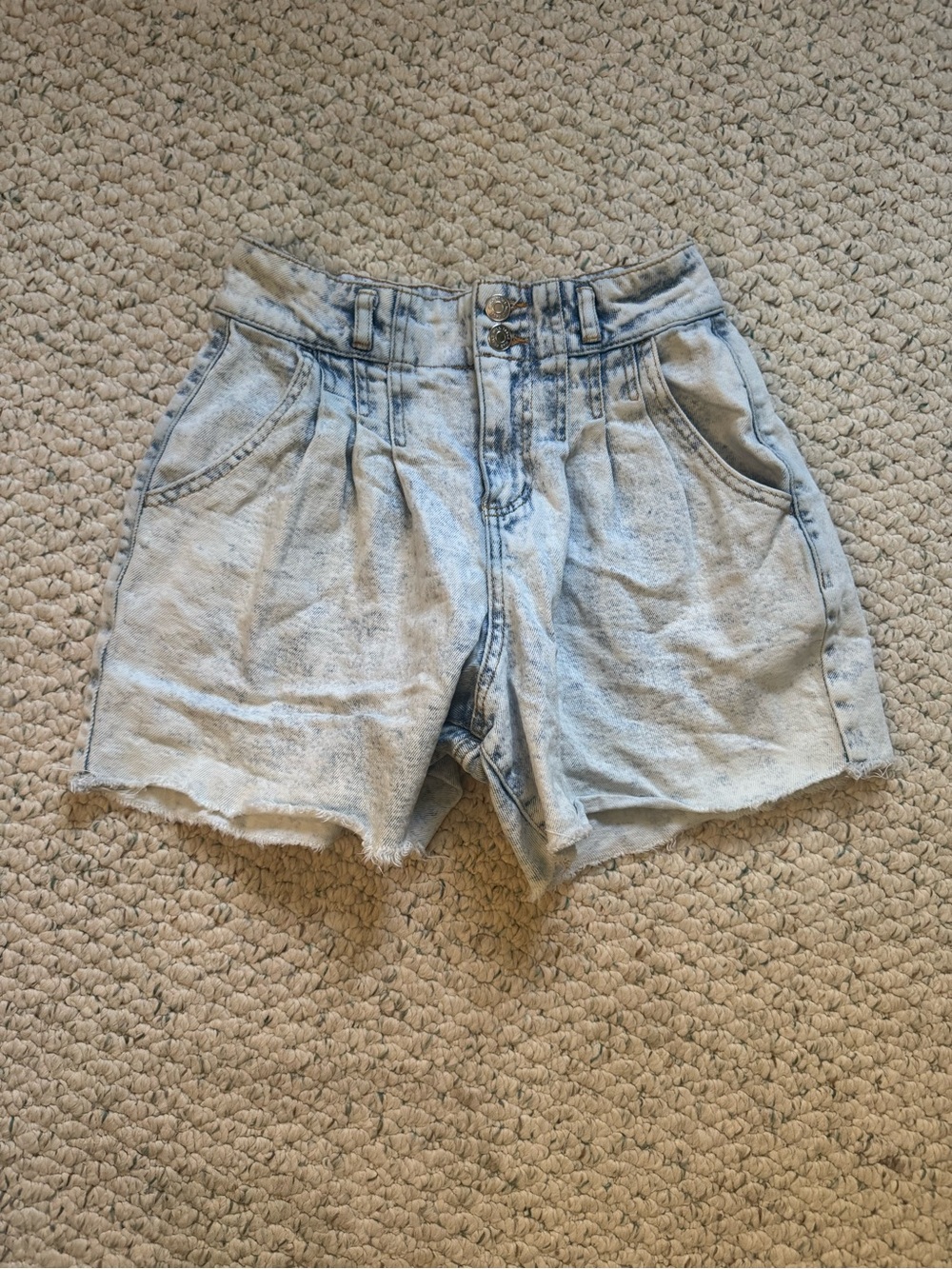 wild fable Light Blue High-Rise A-Line Denim Shorts